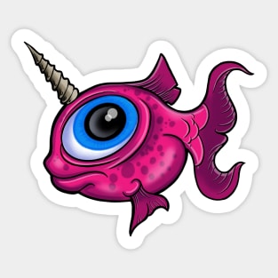 Cute Unicorn Fish Sticker